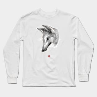 Sketchy Wolf Head Long Sleeve T-Shirt